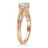 Lab-Diamond Oval Cut Engagement Ring, Classic Style with Split Shank, Choose Your Stone Size and Metal