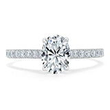 Lab-Diamond Oval Cut Engagement Ring, Classic Style, Choose Your Stone Size and Metal