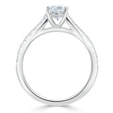 Lab-Diamond Oval Cut Engagement Ring, Classic Style, Choose Your Stone Size and Metal