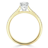 Lab-Diamond Oval Cut Engagement Ring, Classic Style, Choose Your Stone Size and Metal