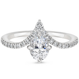 1.25ct Oval Cut Moissanite Chevron Engagement Ring, Available in White Gold, Platinum, Rose Gold or Yellow Gold