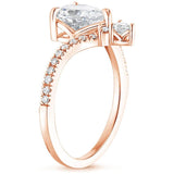 1.25ct Oval Cut Moissanite Chevron Engagement Ring, Available in White Gold, Platinum, Rose Gold or Yellow Gold