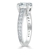 1.85ct Cushion Cut Moissanite Engagement Ring, Tiffany Style, Available in White Gold, Platinum, Rose Gold or Yellow Gold