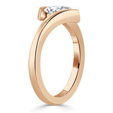 Lab-Diamond Oval Cut Engagement Ring, Twist Design, Choose Your Stone Size and Metal