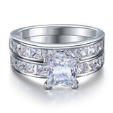 1.00ct Classic Princess Cut Diamond, Bridal Ring Set