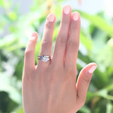 1.25ct Classic Round Brilliant Cut Diamond, Bridal Ring Set, 925 Sterling Silver