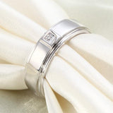 0.18ct Men's Contemporary Wedding Band Set In Sterling Silver 925