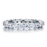 2.25ct Daimond Eternity Ring, 3.00mm Round Cut, 925 Sterling Silver