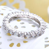 2.25ct Daimond Eternity Ring, 3.00mm Round Cut, 925 Sterling Silver