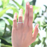 0.45ct Pave Set, Round Brilliant Cut Half Eternity Ring