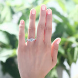 1.25ct Classic Diamond 3 Stone Engagement Ring, 925 Silver