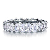 5.50ct Oval Cut Diamond Eternity Ring, 925 Sterling Silver
