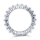 5.50ct Oval Cut Diamond Eternity Ring, 925 Sterling Silver