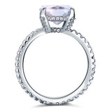 3.00ct Cushion Cut Diamond Engagement Ring, 925 Silver