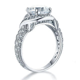 2.00ct Vintage Brilliant Cut Diamond Engagement Ring, 925 Silver