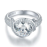 2.00ct Vintage Brilliant Cut Diamond Engagement Ring, 925 Silver