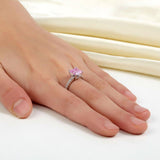 1.50ct Princess Cut Vivid Pink Diamond Ring