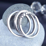 Vintage Diamond Wedding Band Ring Set 3-Pieces, 925 Sterling Silver