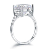 6.00ct Classic Cushion Cut Diamond Engagement Ring, 925 Silver