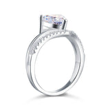 2.00ct Heart Cut Diamond Bridal Ring Set, 925 Sterling Silver