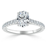 Lab-Diamond Oval Cut Engagement Ring, Classic Style, Choose Your Stone Size and Metal