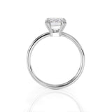 Lab-Diamond Emerald Cut Engagement Ring, Choose Your Stone Size and Metal