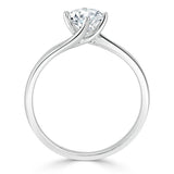 Lab-Diamond, Round Cut Engagement Ring, Choose Your Stone Size and Metal