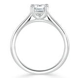 Lab-Diamond Asscher Cut Engagement Ring, Classic Style, Choose Your Stone Size and Metal