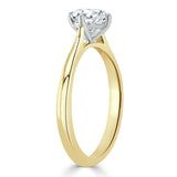 Lab-Diamond, Round Cut Engagement Ring, Classic Style, Choose Your Stone Size and Metal