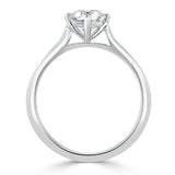 Lab-Diamond, Round Cut Engagement Ring, Classic Style, Choose Your Stone Size and Metal