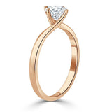 Lab-Diamond, Round Cut Engagement Ring, Choose Your Stone Size and Metal