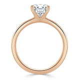Lab-Diamond, Round Cut Engagement Ring, Classic Style, Choose Your Stone Size and Metal
