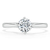 Lab-Diamond, Round Cut Engagement Ring, Classic Style, Choose Your Stone Size and Metal