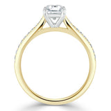 Lab-Diamondf Asscher Cut Engagement Ring, Classic Style, Choose Your Stone Size and Metal