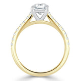 Lab-Diamond Asscher Cut Engagement Ring, Classic Style, Choose Your Stone Size and Metal