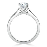 Lab-Diamond Oval Cut Engagement Ring, Classic Style with Split Shank, Choose Your Stone Size and Metal