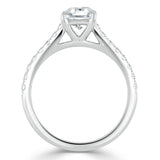 Lab-Diamond Asscher Cut Engagement Ring, Classic Style, Choose Your Stone Size and Metal