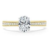 Lab-Diamond Oval Cut Engagement Ring, Classic Style, Choose Your Stone Size and Metal