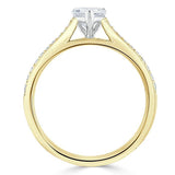 Lab-Diamond Heart Cut Engagement Ring, Classic Style, Choose Your Stone Size and Metal