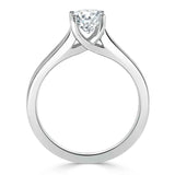 Lab-Diamond Asscher Cut Engagement Ring, Classic Style with Split Shank, Choose Your Stone Size and Metal