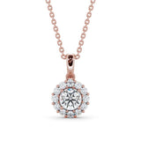 Round Cut Classic Halo Pendant