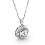 Round Cut Classic Halo Pendant
