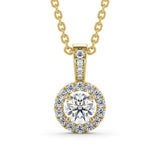 Round Cut Classic Halo Pendant