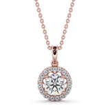 Round Cut Classic Halo Pendant