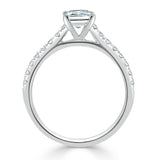 Lab-Diamond Princess Cut Engagement Ring, Classic Style, Choose Your Stone Size and Metal