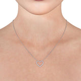 Heart Shaped Round Cut Pendant 0.35ct