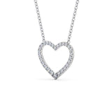 Heart Shaped Round Cut Pendant 0.35ct
