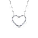 Heart Shaped Round Cut Pendant 0.35ct
