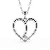 Heart Shaped Pendant 0.08ct