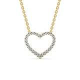 Heart Shaped Round Cut Pendant 0.35ct